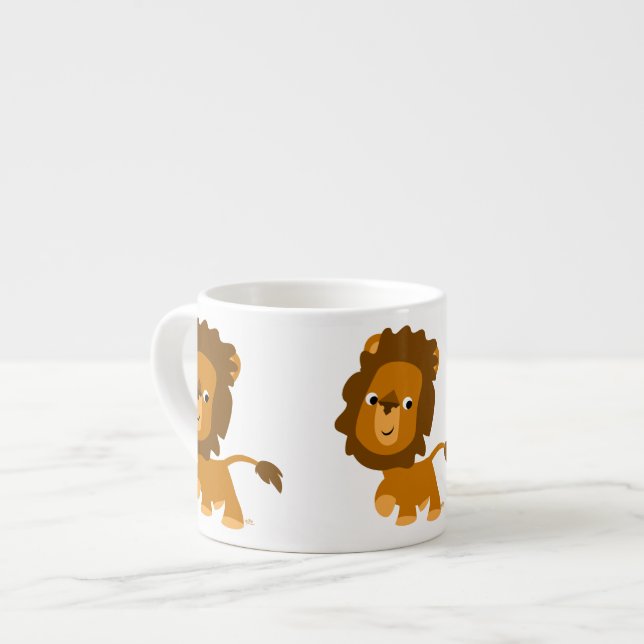 Xícara De Espresso Conteúdo Da Cartonagem Em Lion Espresso Mug (Frente Esquerda)