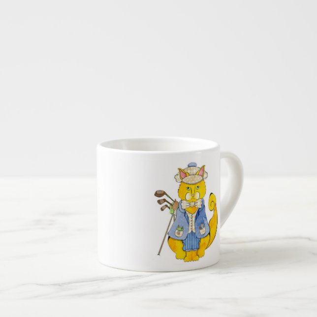 Xícara De Espresso Copo do café do jogador de golfe (Frente Esquerda)