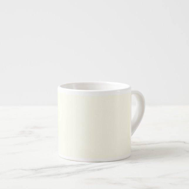 Xícara De Espresso Cor Sólida Do Pastel De Marfim - Mug Espresso (Frente Esquerda)