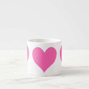 Xícara De Espresso Coração bonito do rosa quente