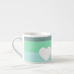 Xícara De Espresso Coração do Dia dos Namorados Desenhado à Mão Amor
