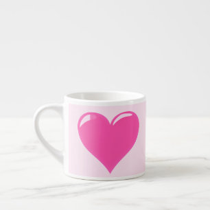 Xícara De Espresso Coração Rosa - Amor