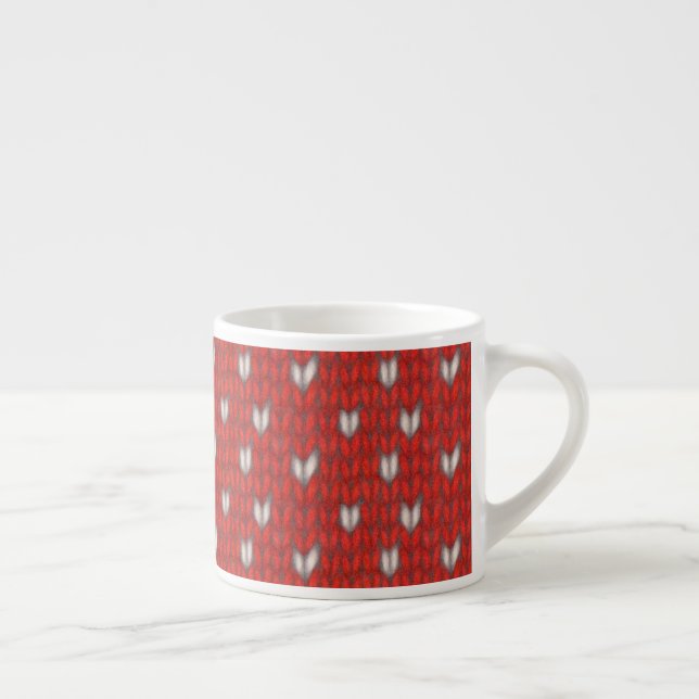 Xícara de Espresso Coração Tricotado (Direita)