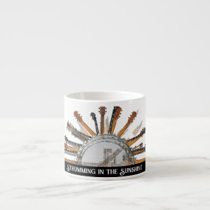 XÍCARA DE ESPRESSO CORDAS DE GUITAR NO SOL