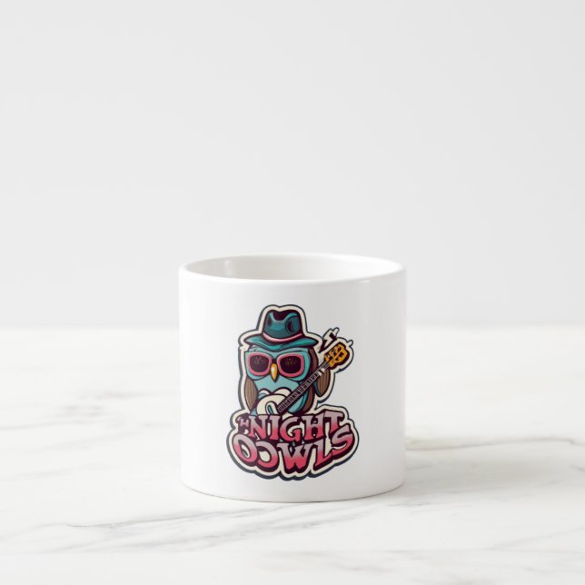 Xícara De Espresso Corujas noturnas (Frente)