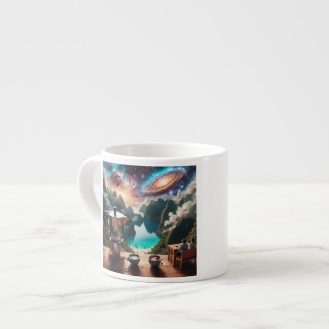 Xícara De Espresso Cosmic Coffee Morning (Frente Esquerda)