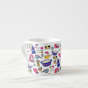 Xícara De Espresso Cozinha Brilhante Utensílios Cozinheiros