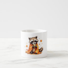 Xícara De Espresso Cozy Raccoon in a Blanket Drinking Coffee weather 
