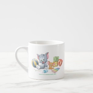 Xícara De Espresso Criança Tom e Jerry Brincando com Brinquedos