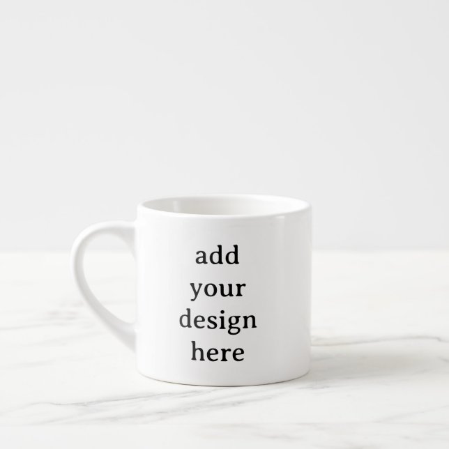 Xícara De Espresso Crie Seu Próprio Modelo Personalizado Simples (Esquerda)