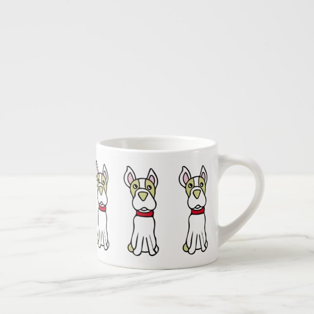 Xícara De Espresso Custa Boston Terrier (Direita)