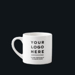 Xícara De Espresso Custom Logo and text Espresso Cup No Minimum<br><div class="desc">Custom business logo and text espresso cup — minimalist, professional, and crafted for everyday branding. Smooth porcelain body with a matte finish, compact 60–90 ml capacity for a concentrated shot, and a slim, ergonomic handle for comfortable single-handed use. Colorfu logo printing and clean typography reproduce sharp detail; optional rim or...</div>