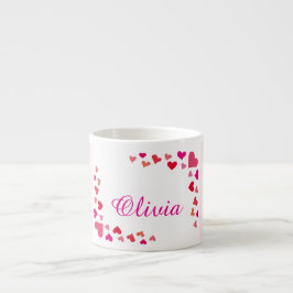 Xícara De Espresso Custom Name Heart Mug