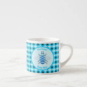 Xícara De Espresso Cute Blue Baby Boy Personalizado