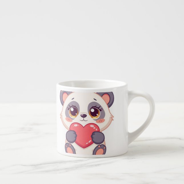 Xícara De Espresso Cute Panda Mug - Kawaii Cartoon Animal Coffee Cup (Direita)