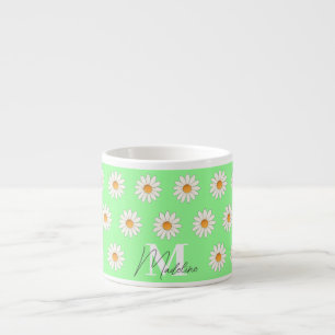 Xícara De Espresso Daisy Floral Espresso Mug - Mini Taça De Café Cute
