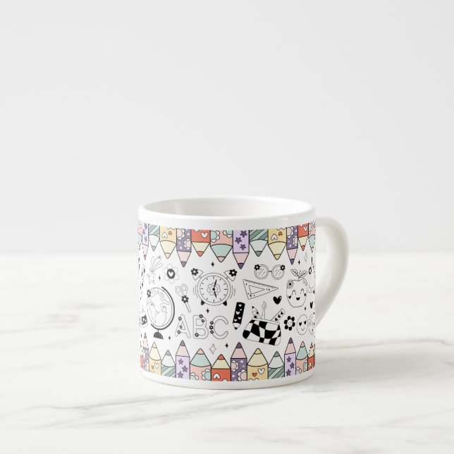 Xícara De Espresso De Volta às Aulas (Frente Esquerda)