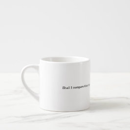 Xícara De Espresso Decoração de Citação de Verão de Shakespeare para 
