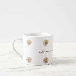 Xícara De Espresso Decoração de Citação de Verão de Shakespeare para