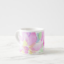 Xícara De Espresso Delicar Rosas Rosa Espresso Mug
