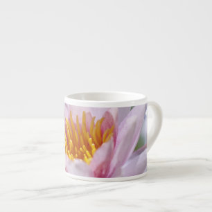 Xícara De Espresso Desenho Botânico Floral de Nenúfar Tropical