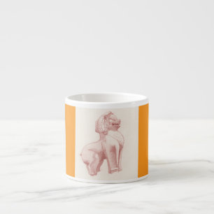 Xícara De Espresso Desenho de Stone Lion Guardian