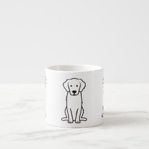 Xícara De Espresso Desenhos animados do cão do golden retriever