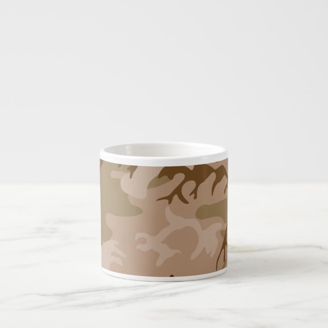 Xícara De Espresso Desert Camo - Camouflage castanha (Frente)