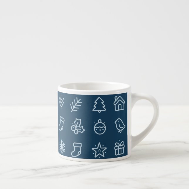 Xícara De Espresso Design de Ícone de Natal Escandinavo  (Direita)