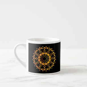 Xícara De Espresso Design de Mandala Única Dourada-95747