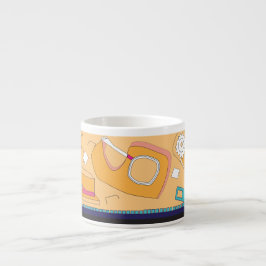 Xícara De Espresso design de papelaria laranja