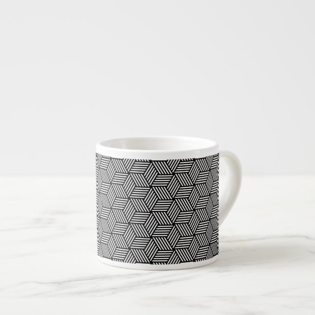 Xícara De Espresso Design geométrico da arte do teste padrão (Frente Esquerda)