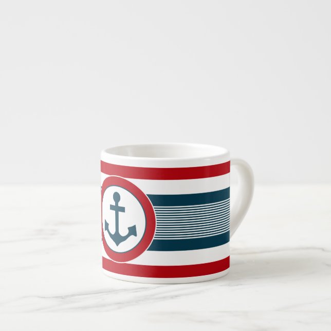 Xícara De Espresso Design náutico (Frente Esquerda)