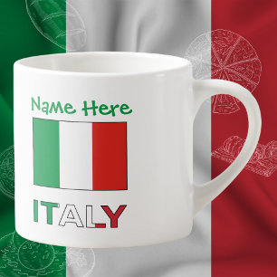 Xícara De Espresso Dia da República da Bandeira Italiana Orgulho Pres