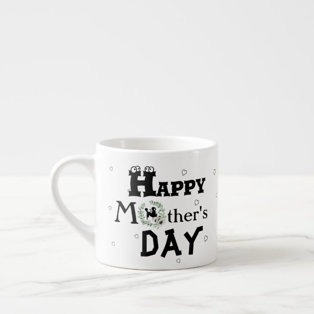 Xícara De Espresso Dia de as mães com coração (Esquerda)