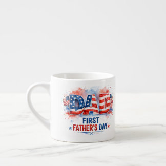 Xícara De Espresso Dia dos Pais Patriótico