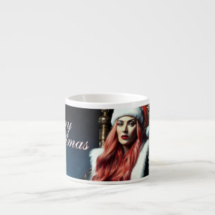 Xícara De Espresso Diva de Couro e Pelos – Feliz Natal
