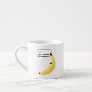 Xícara De Espresso Dívidas Favoritas de Banana Retro Engraçadas Puns