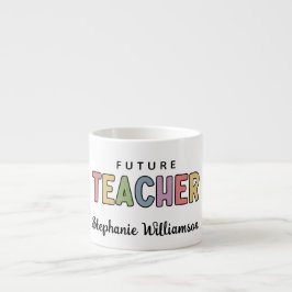 Xícara De Espresso Docente Futuro Personalizado Corajoso