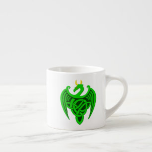 Xícara De Espresso Dragão Celular Verde Espresso Mug