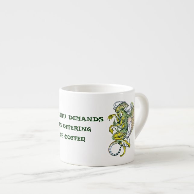 Xícara De Espresso Dread Cthulhu Mug Espresso Estilo 2 (Frente Esquerda)