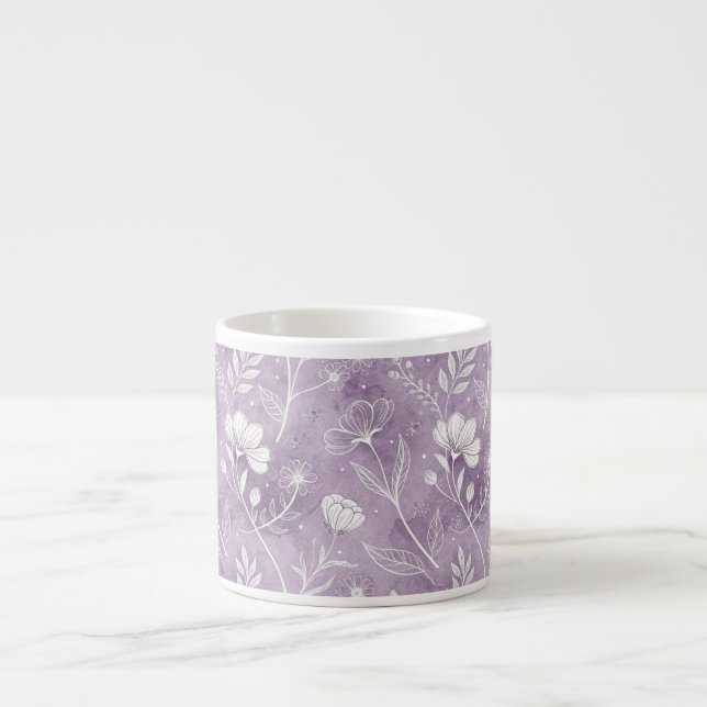 Xícara De Espresso Dreamy Floral Specialty Mug – Art with a Twist (Frente)