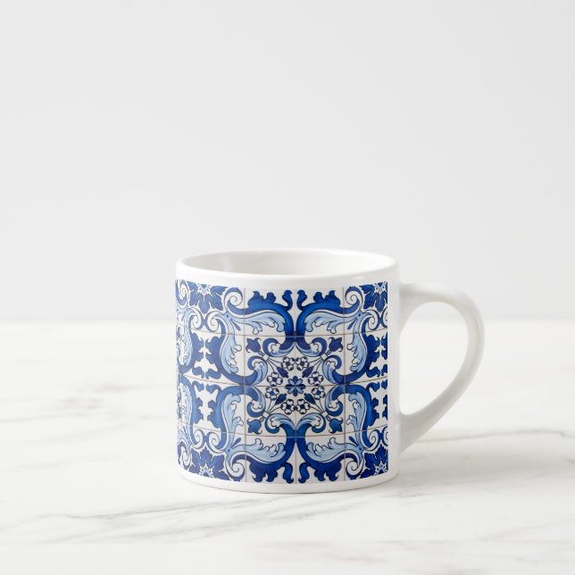 Xícara De Espresso Drinkware de Padrão Azulejo Português (Direita)