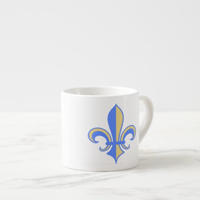 Xícara De Espresso Duas Tone Fleur-de-Lis (Frente Esquerda)