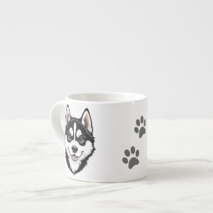 Xícara De Espresso Dulce Cachorro Husky Siberiano