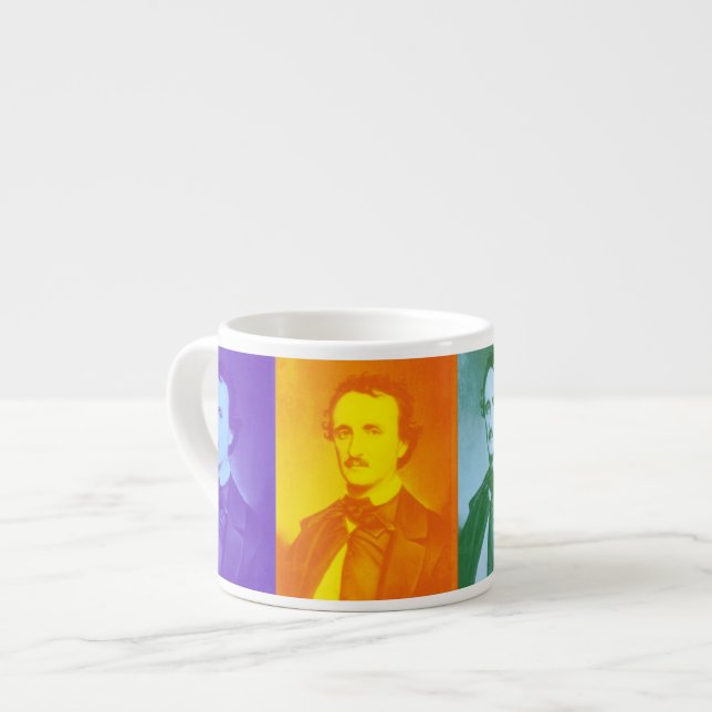 Xícara De Espresso Edgar Allan Poe Pop Art Espresso Mug (Frente Esquerda)