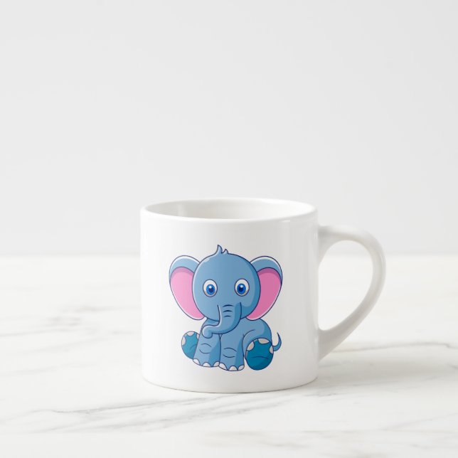 Xícara De Espresso Elefante para Bebê (Direita)