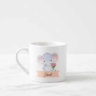 Xícara De Espresso Elefante para crianças personalizadas