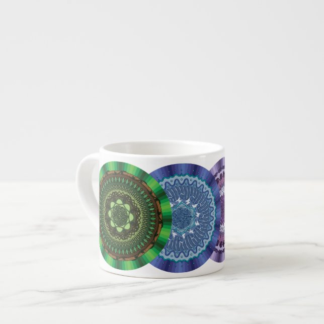 Xícara De Espresso Elements Mandalas Specialty Mug (Frente Esquerda)