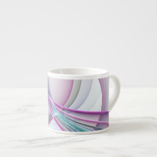 Xícara De Espresso Em Movimento, Arte Fractal Abstrata Colorida Moder